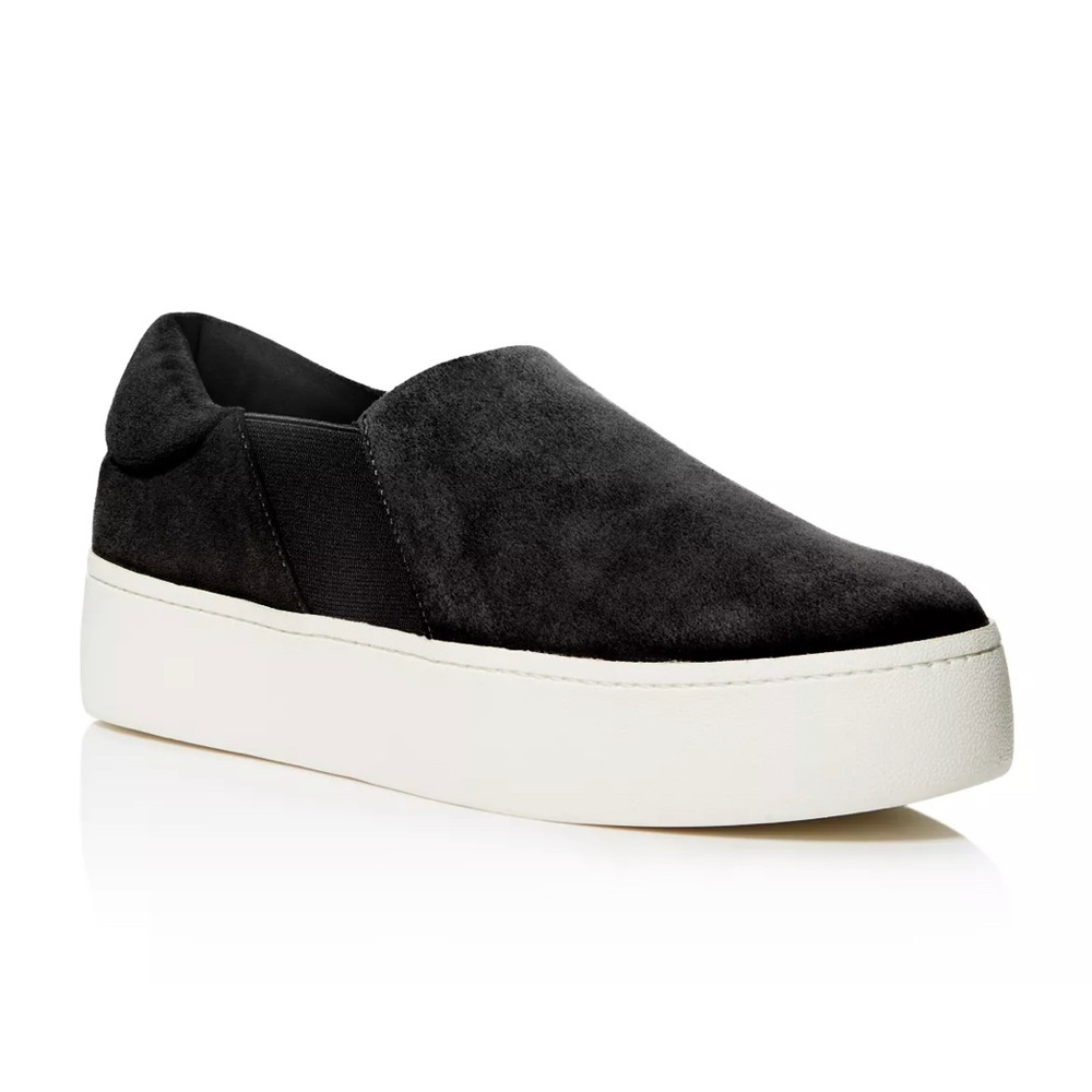 Vince Women’s Suede Slip-on Sneakers Black Sz 6 / 36